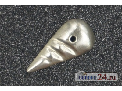 Чешуйки CR135 Малёк с рисками, 10,5 х 5 мм., никель, 100 шт.